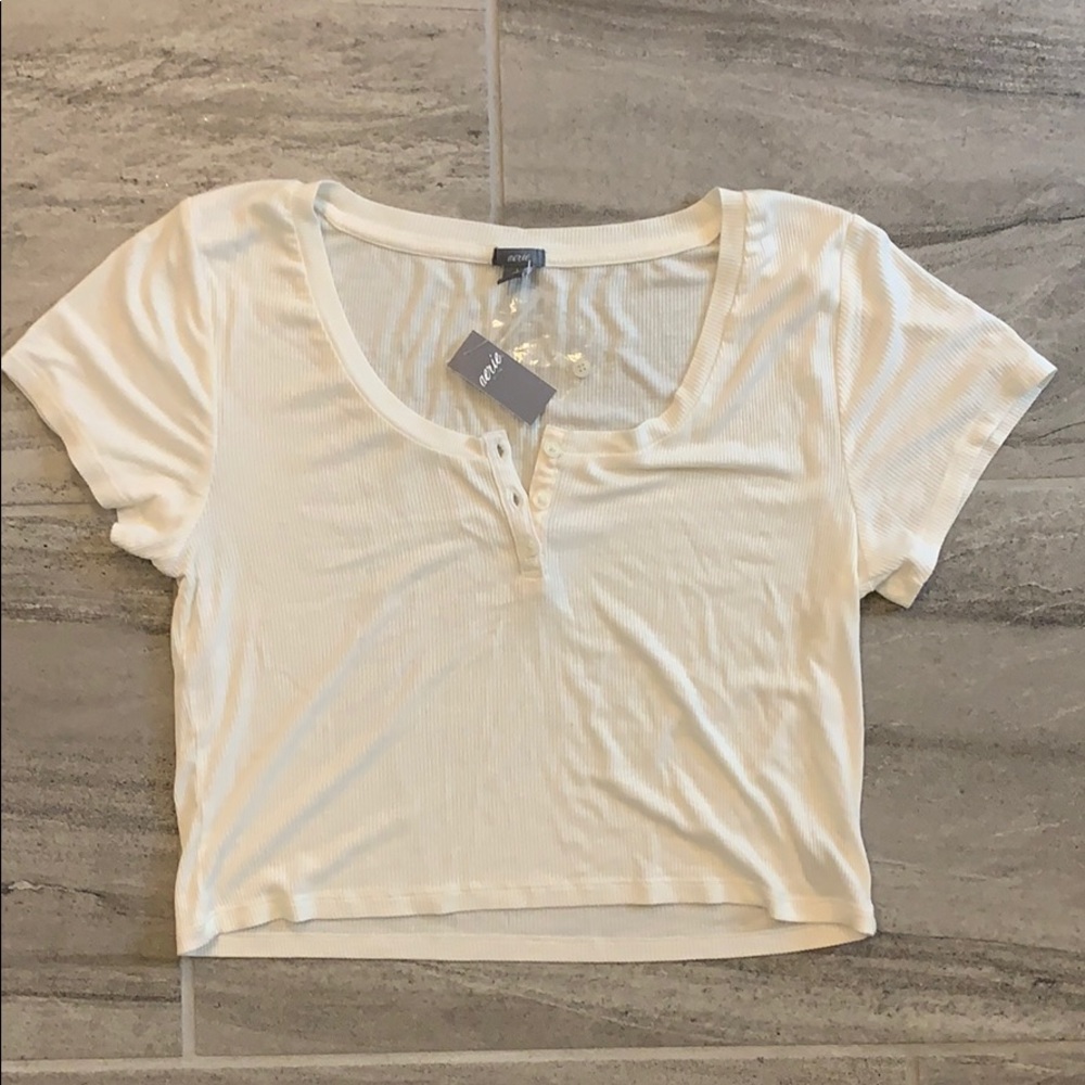 Aerie Cropped Henley Size Large NWT